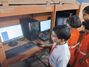 Desktop computer installed for computer training