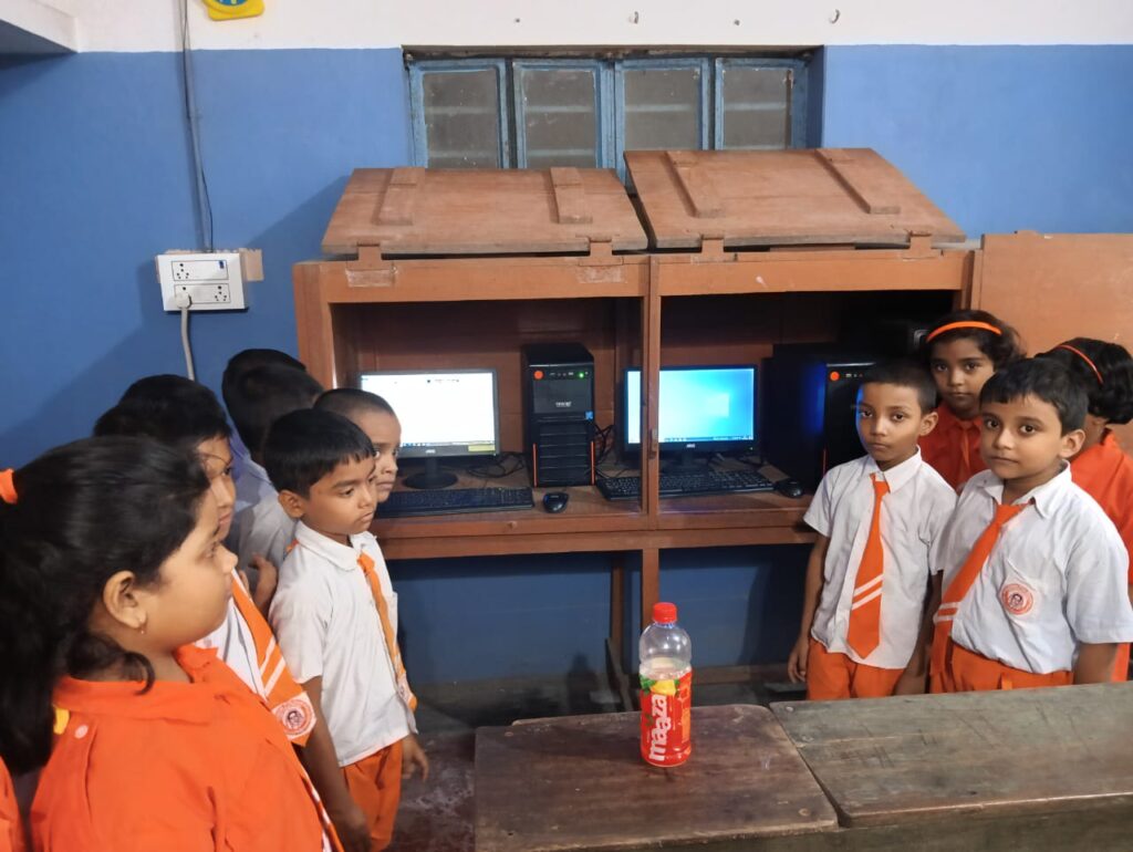 Desktop computer installed for computer training